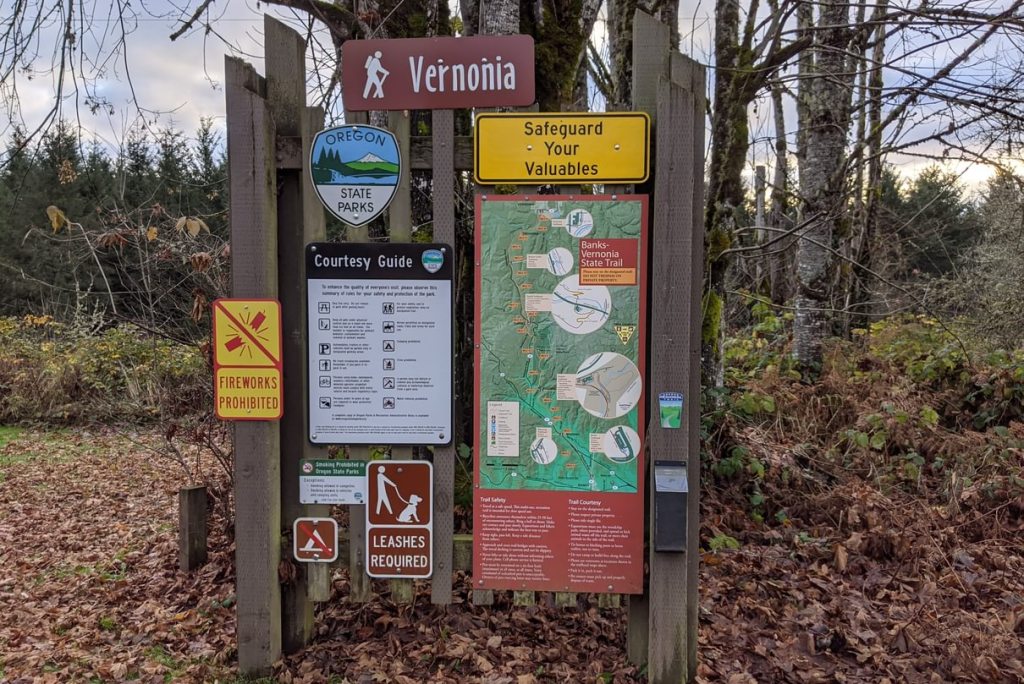 Vernonia Trailhead Banks-Vernonia Trail linear park columbia county